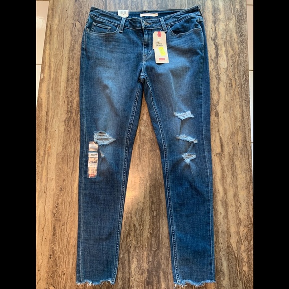 LEVI”’S 535 SUPER SKINNY MID RISE 14 SHORT 32/28 - Picture 1 of 10
